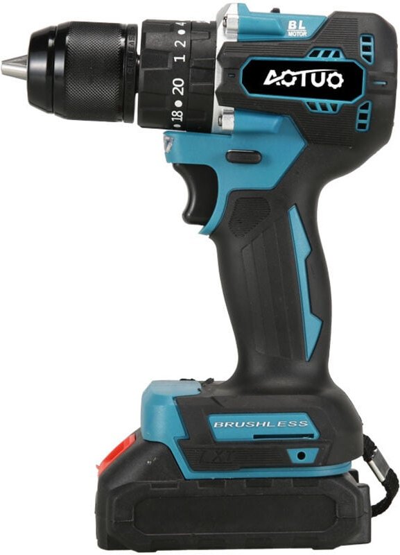 Akku-Bohrschrauber, 21-V-Schlagbohrschrauber, 45 Nm Drehmoment, 13-mm-Schnellspannbohrfutter, 1150 U/min Leerlaufdrehzah...