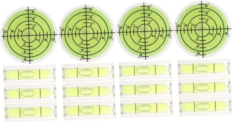 Niveau à Bulle Carré 16 Pièces Outil de Mesure Nivellement Poche Caméra Ligne Unique