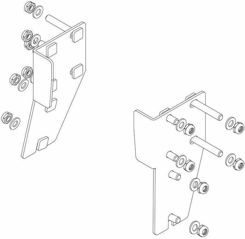 MUNK Montagesatz für Stützteil Podesttreppe