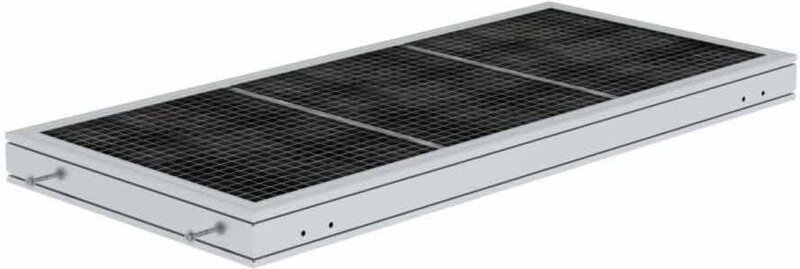 MUNK Plattform für Laufsteganlage Stahl Gitterrost Plattformlänge 1860mm