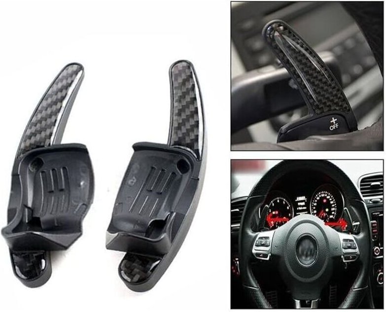 ZVD - Paddle Shift Extension pour Volkswagen vw Golf 5 6 gti R32 r Polo,1 paire (Noir)