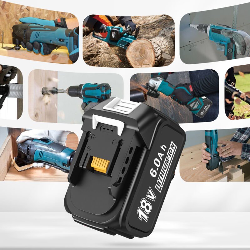 2 Stück 6Ah Ersatzakku Kompatibel mit Makita 18V Akku BL1850 BL1860B BL1855 BL1840 BL1830 mit LED Indikator