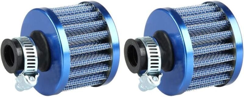 12 X Kalte Luftfilter Verschnaufpause Kurbelgehäuse Turbo Fan 12mm mini Blau für Auto Motorrad