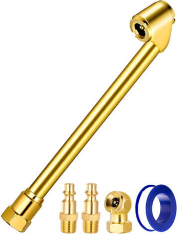 5-teiliges Autoreifenventil-Adapterset, 1/4 NPT Außengewinde Messing-Schnellkupplung für Schlauch, Reifenaufblaskopf, Kf...