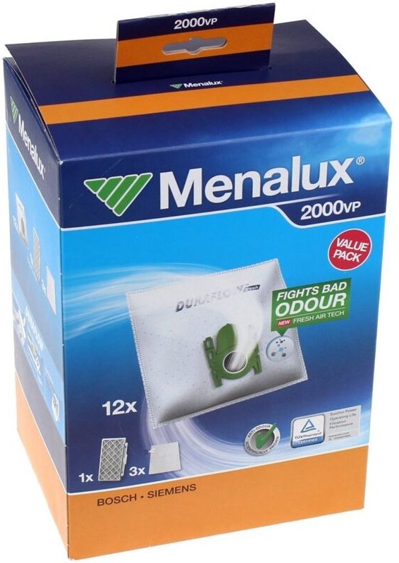 Electrolux - staubsauger beutel menalux - 2000vp - 12 bags+1hepa+3mcf - 9001671669 - 7319599013456