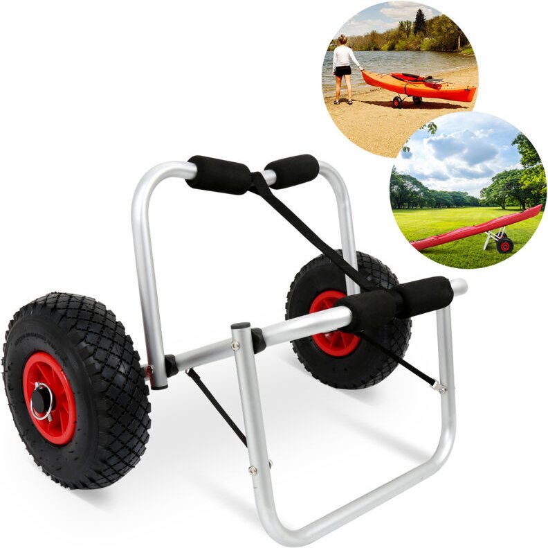 Wolketon Kajakwagen Kanuwagen Surfwagen aus Aluminium – Faltbarer Bootswagen für Kajak, Kanu & SUP, 1 Stück