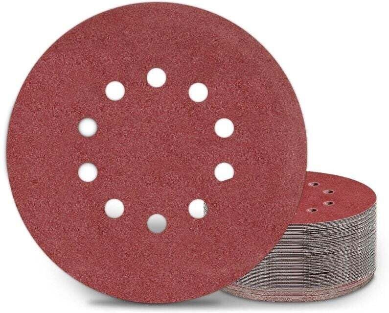 225 mm Schleifscheiben, 25 Stück, Körnung P120, 10 Löcher, für Langhalsschleifer, Gipskartonschleifer und Giraffenschlei...