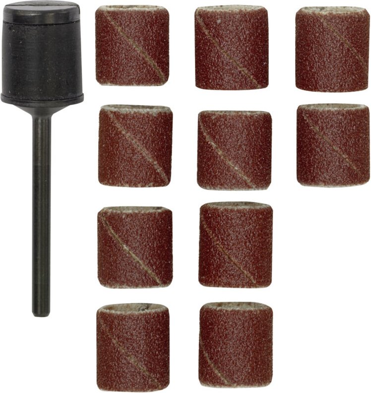 Proxxon - Schleifbänder ø 14 mm, 10 Stück Korn 120, mit Schleifzylinder - 28978