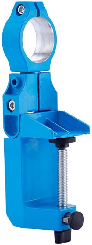 Bohrständer mit 43 mm Euro-Klemmring - für stationäre und multifunktionale Anwendungen (blau)