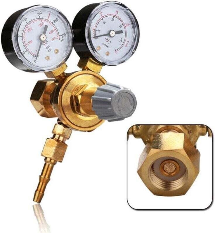 MINI Druckminderer, XU, MIG MAG TIG Argon CO2 Druckregler für Schweißschutzgas - KZQ