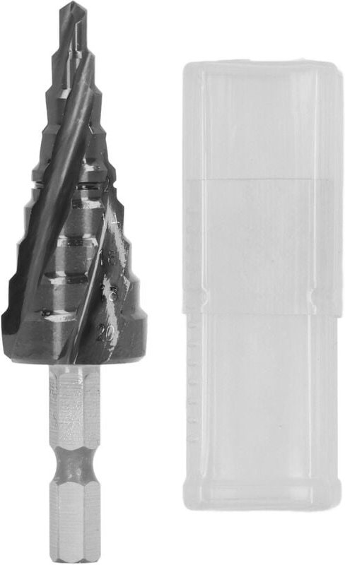 Standard-Stufenbohrer aus Kobalt, effizienter 9-Stufen-Bohrer, 1/4"-Sechskantschaft, 89 HRC Härte für Aluminium, Kunstst...