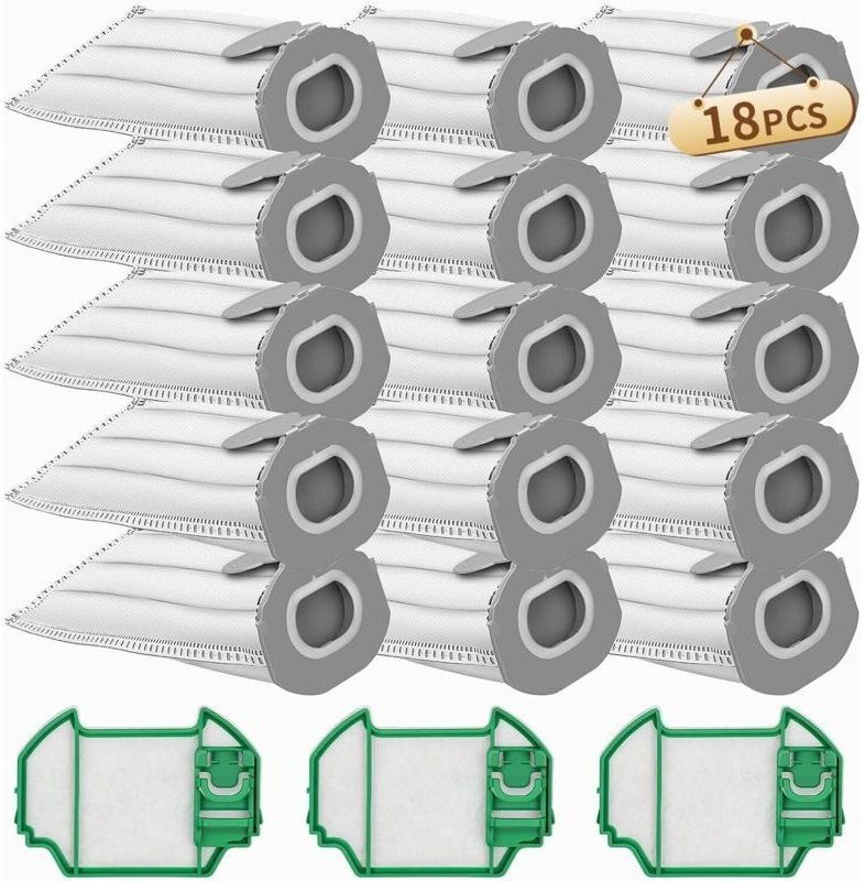 15 Staubsaugerbeutel für Vorwerk Kobold VK7, kompatibel mit Vorwerk Kobold VK7, mit 3 HEPA-Filtern, Ersatzfilterbeuteln ...