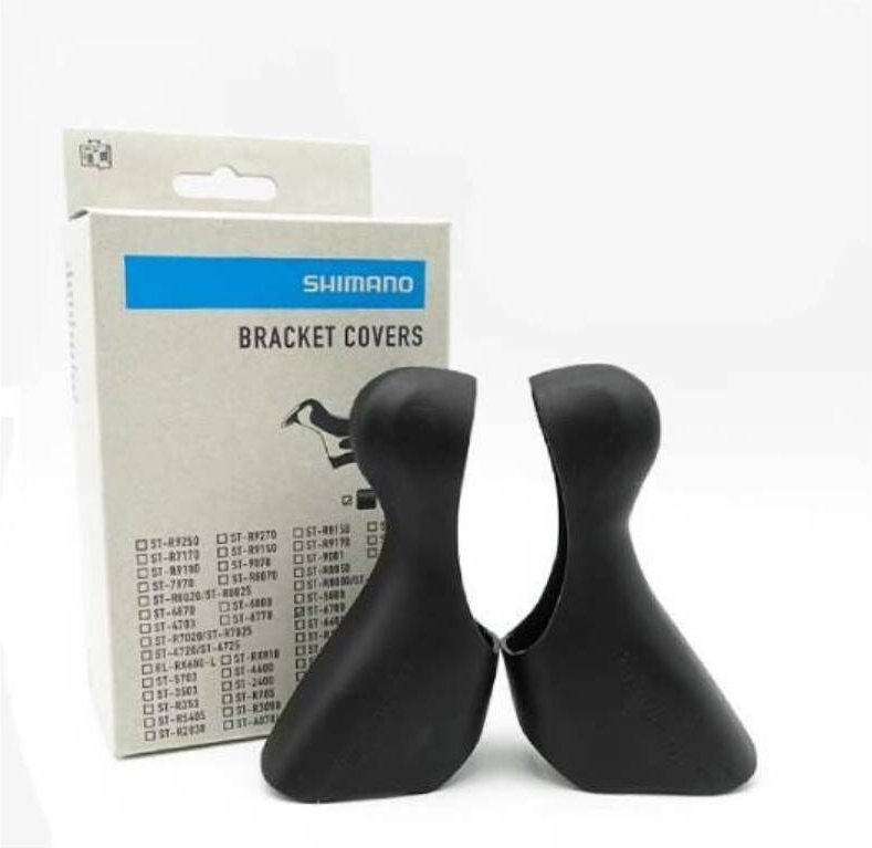 SHIMANO ST-6700 Anti-Rutsch-Rennradgriffe, Unisex-Schalthebelabdeckungen für Erwachsene, Schwarz, Einheitsgröße