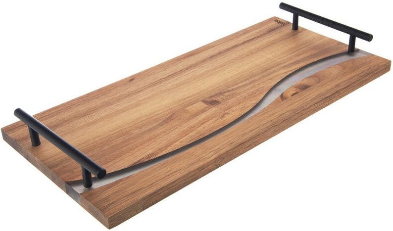 Serviertablett aus Holz mit Griffen RIVER 42x20x4,5 cm