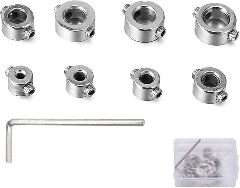Satz mit 9 Tiefenanschlagringen – Positionsregler – Positionierring – HSS-Positionierer – Tiefenbegrenzer – 3–12 mm Dübe...
