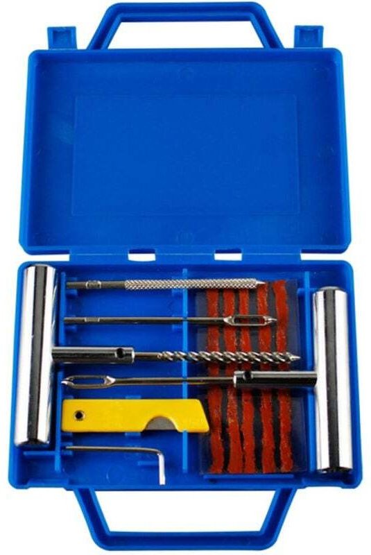 Kit Réparation Pneus 11 Pièces Poignée T Râpe Couteau Clé Hexagonale Outils Insertion