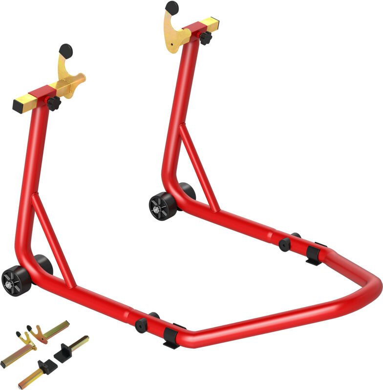 Motorradständer vorne/hinten Montageständer Motorradheber bis 544 kg Stahl Rot