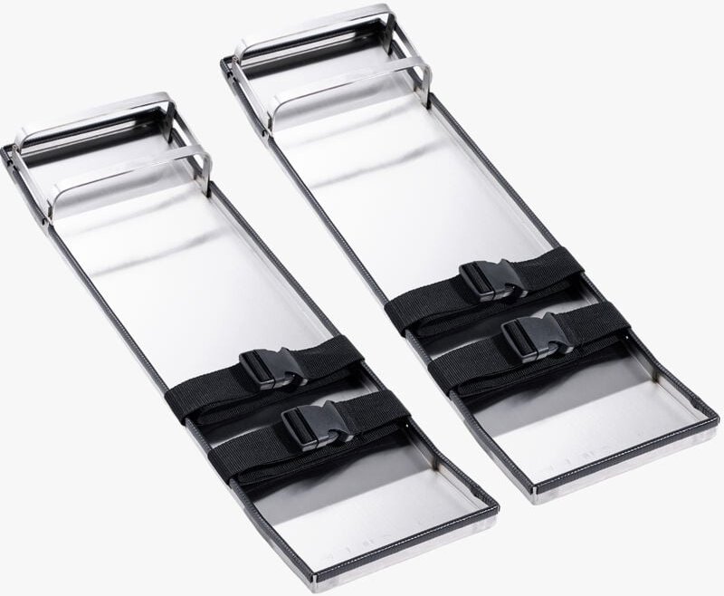 Mophorn - Beton-Kniebretter aus Edelstahl - 28'' x 8'' Gleiter für Betonarbeiten, Paar Kniepolster mit Riemen für Zement...