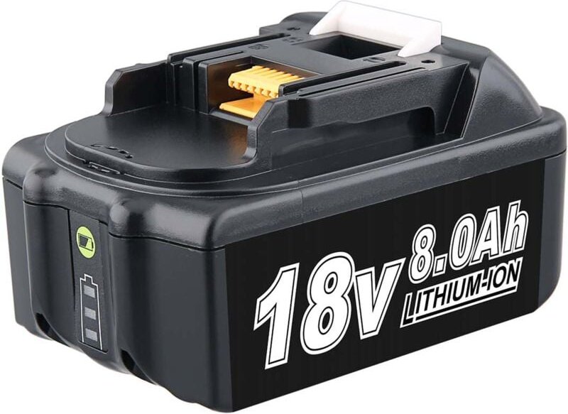 Pdstation - 18V 8,0 Ah Li-ION Akku für Makita BL1850B BL1860B BL1860 BL1850 BL1830 BL1840B BL1845 BL1835 BL1815 LXT-400 ...
