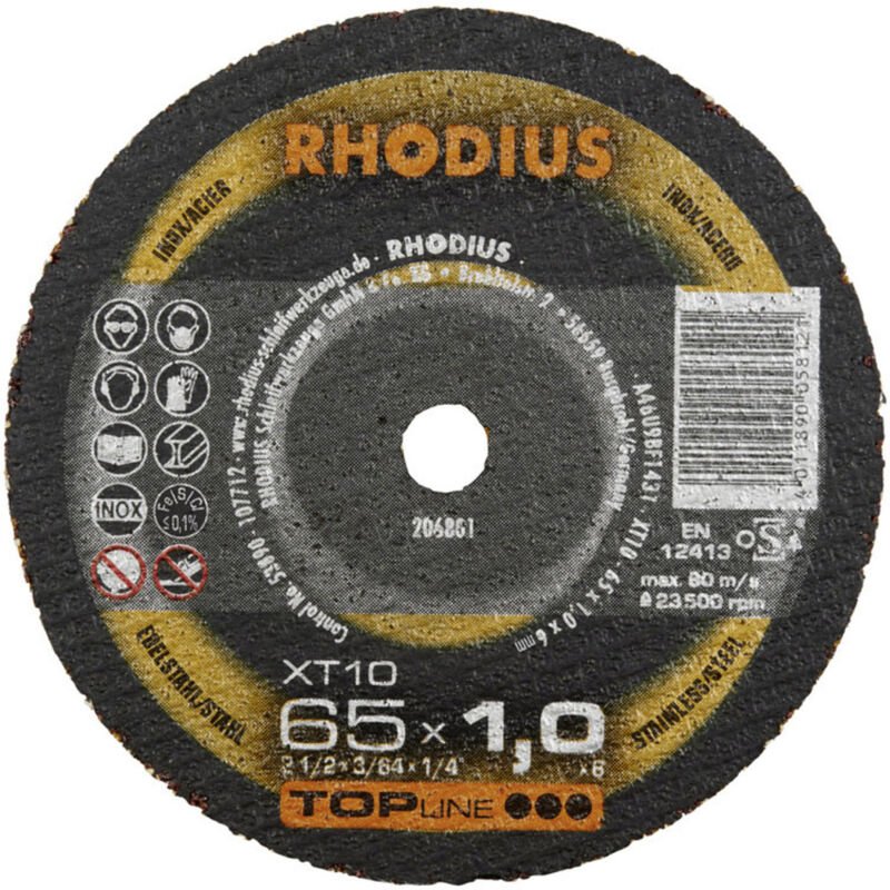Rhodius - XT10 mini, 25 Stück, 75 x 2,0 x 10,00 mm, Trennscheibe
