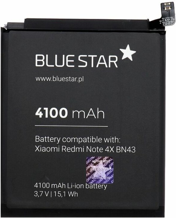 Bluestar - Akku Ersatz kompatibel mit Xiaomi Redmi Note 4X 4100mAh Li-lon Austausch Batterie Accu BN43