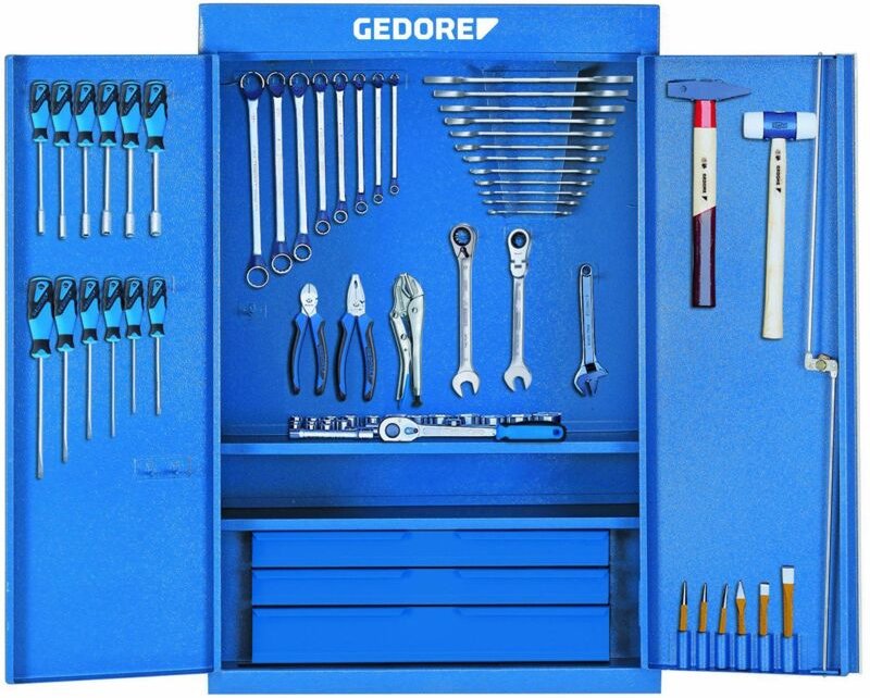 Werkzeugsortiment UNIVERSAL mit Schrank 100-teilig Gedore