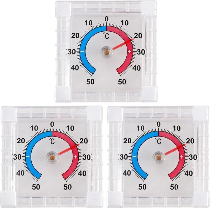 3-teiliges Set selbstklebender Thermometer für Türen und Fenster, digitales Außenthermometer, Temperaturbereich -50 °C b...