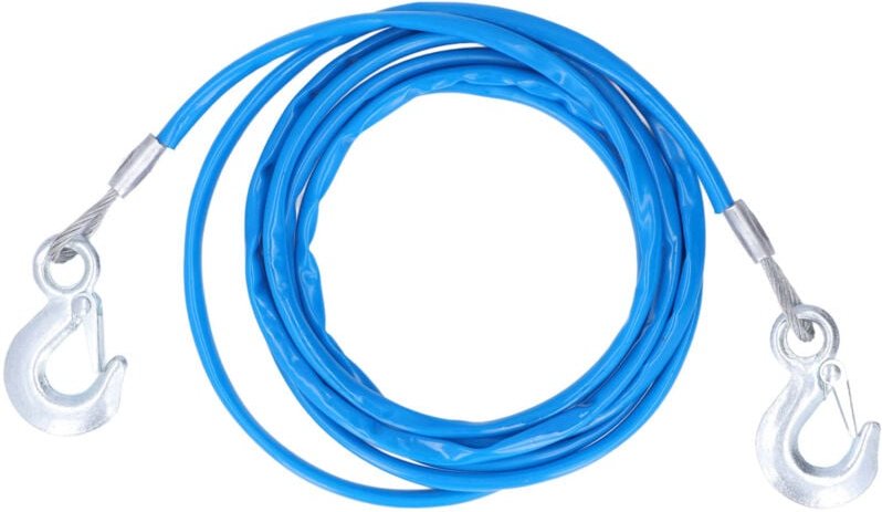 LUCKDANO Kabelschloss, Stahlseil mit Schlaufen 3 Tonnen Lastkette ROWING CORCE SEIL 4 METER.