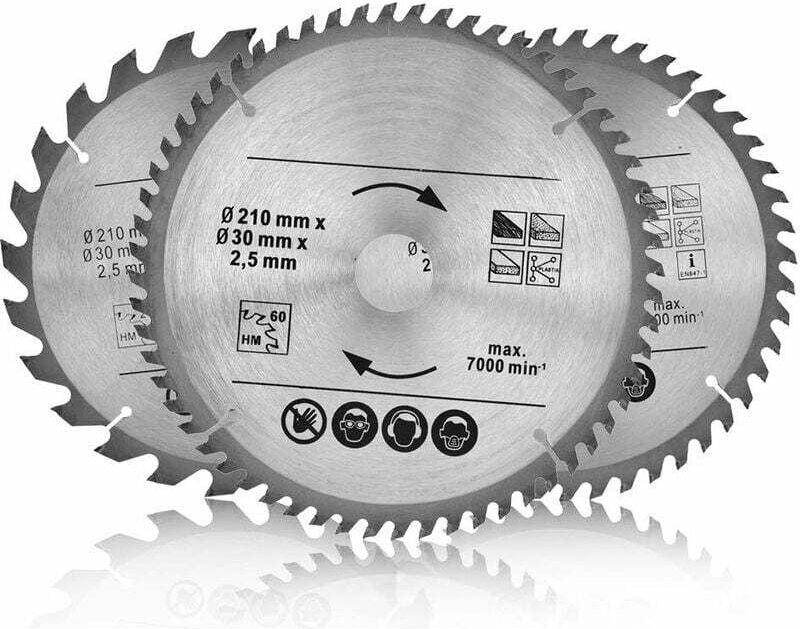 Spanplatten-Kreissägeblatt – 210 mm x 30 mm – 24/48/60 Zähne – Für Holz, Laminat, MDF, Aluminium, Kunststoff, Parkett, S...