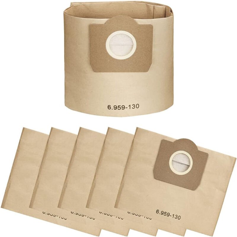 Staubsaugerbeutel für Karcher 6.959-130.0 Papierfilterbeutel 10 Stück Staubsaugertüten für Kärcher Nass Trockensauger Mü...