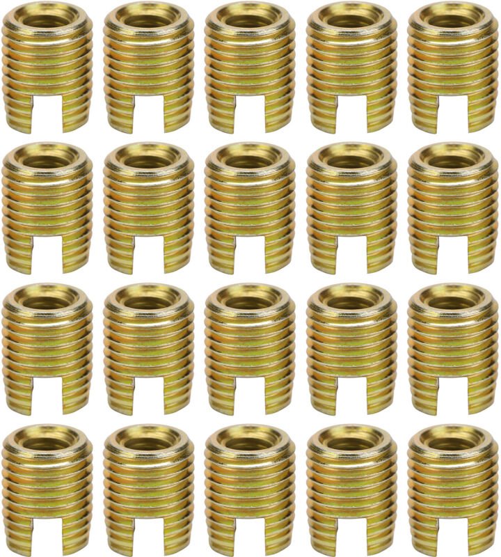 20 Stück selbstschneidende Gewindeeinsätze aus Kohlenstoffstahl 302 (Innengewinde M81,25, Außengewinde M121,5)