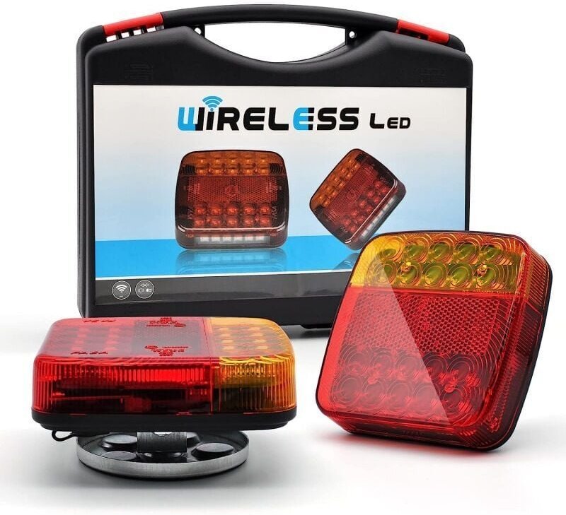 Magnetisches, kabelloses LED-Anhängerbeleuchtungsset, 12 V, ECE-EMV-geprüft, für Anhänger, LKW, Wohnwagen oder LKW