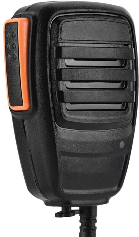 Aougo - Generisches Walkie-Talkie-Mikrofon, 2-poliges Schulterlautsprecher-Mikrofon, 2-poliges tragbares Walkie-Talkie-L...