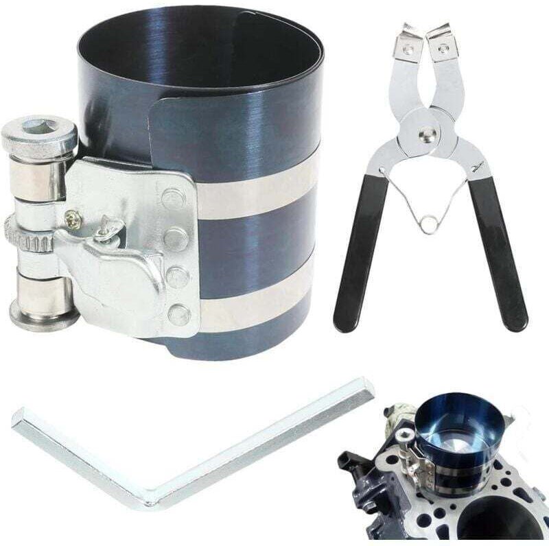 Pinces à Anneau de Piston de Voiture, 3 Pouces Compresseur de Segment de Piston 53-175MM Pince de Retrait de Segment de ...