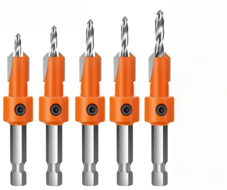 5-teiliges Fräser-Bohrer-Set, 2,5/2,8/3/3,2/3,5 mm, Holzfräser