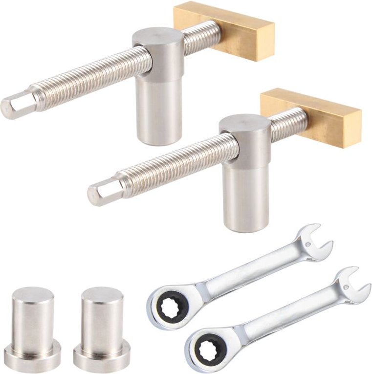 Verstellbarer Tischclip für die Holzbearbeitung mit 4 Löchern, 20 mm Anschlag, Schraubstockklemme, Holzbearbeitungswerkz...