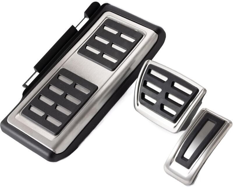 CCYKXAA 3-teiliges Set Pedale mit Fußstütze für VW Golf, Jetta, Polo, Touran, Tiguan, Passat und Audi