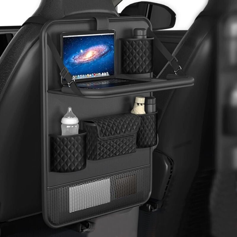 Universeller Rücksitz-Organizer mit Tablet-Halterung und klappbarem Tablett – verstärkte Fußstütze für Kinder, wasserdic...