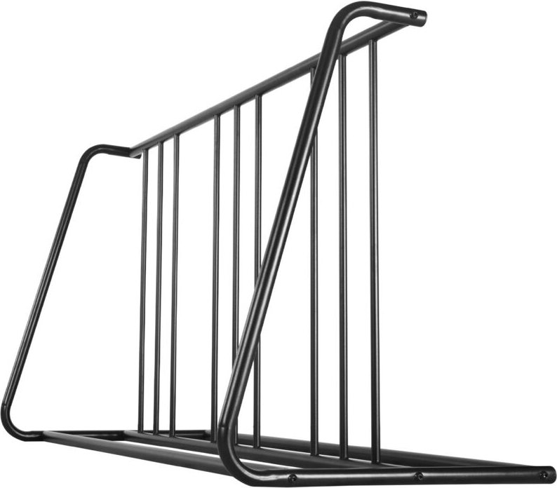 Mophorn 6-Fahrradständer, freistehender Fahrradhalter für 76,2-mm-Reifen, doppelseitiger Bodenständer aus Karbonstahl, g...