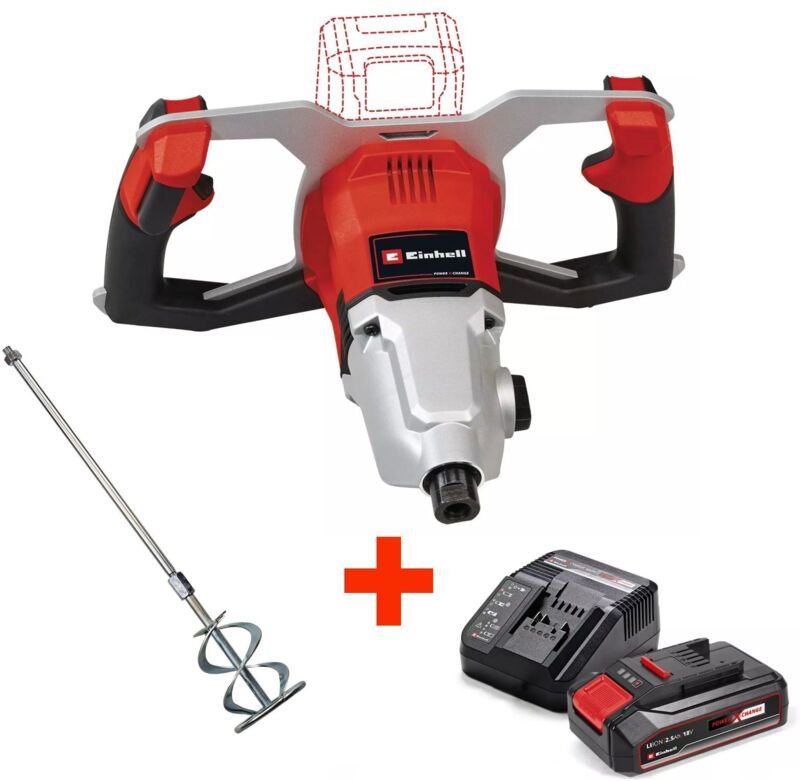 Einhelll Akku Farb-/Mörtelrührer TP-MX 18-2 Li BL + 2,5Ah Starterkit
