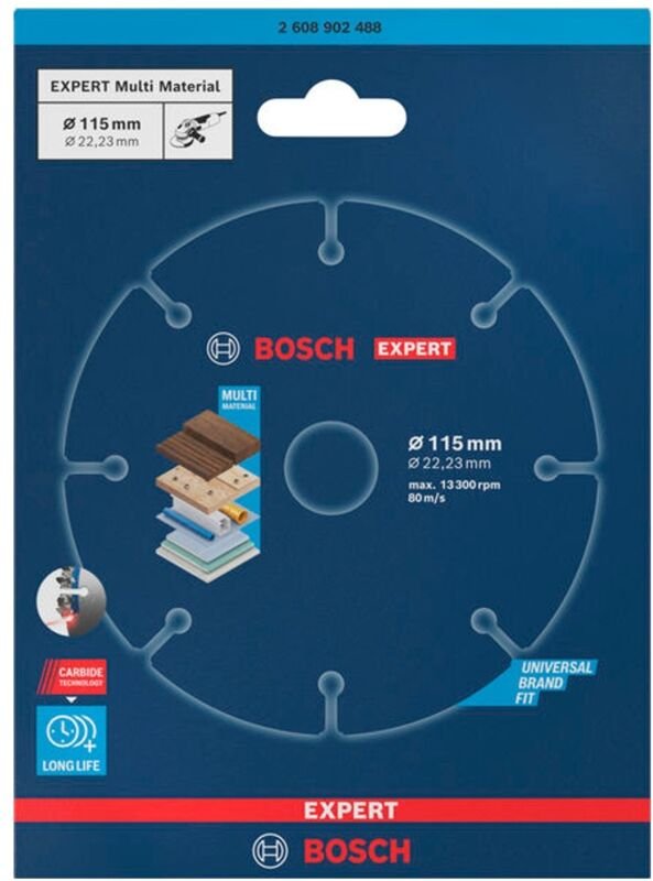 Bosch EXPERT Trennscheibe Multi Material Carbide, 115 x 22,23 mm