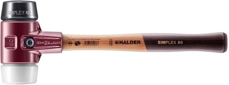 Simplex-Schonhammer ø 60mm, Einsätze: Gummikomposi - Halder