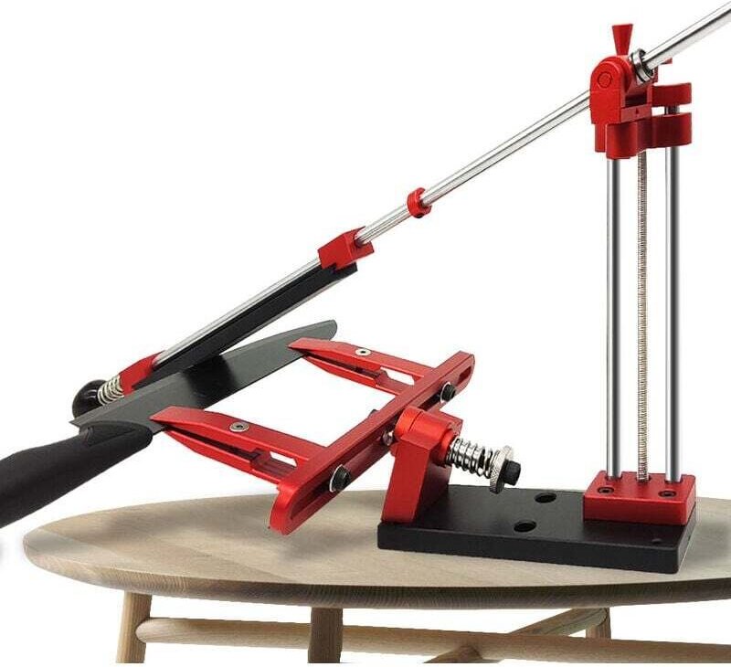 Vtizikl Aiguiseur Couteaux Manuel Pro, Affûteur de Couteaux à Angle Fixe Rotatif à 360°, Curseur et Fixation Précis Amél...