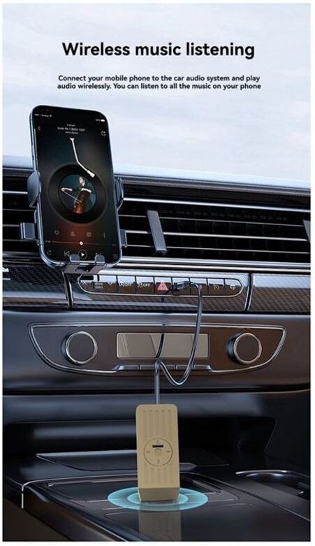 Kabelloser Auto--Empfänger 5.3, Verlustfreier AUX-Audioadapter, Auto-USB-Telefonkonverter