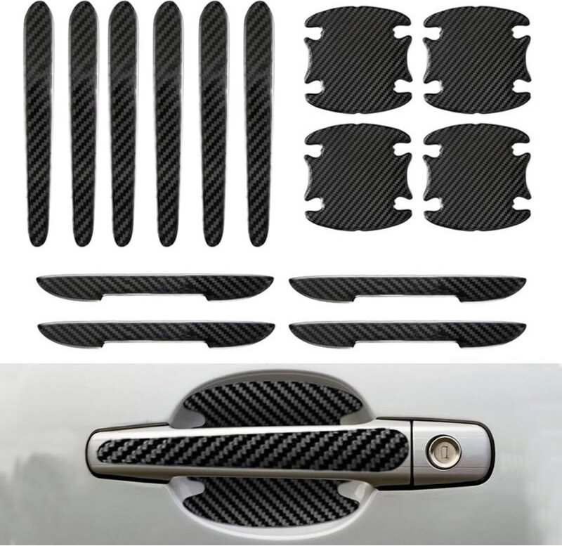 CCYKXA 14-teiliges Set Türgriffschutz, Türschutzaufkleber, Türschutzleisten gegen Kollisionen, kratzfeste Schutzaufklebe...