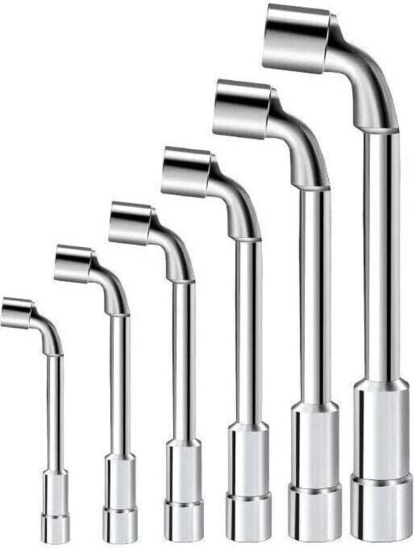 ZVD - Stück L-förmige Gabelschlüssel 7/8/9/10/11/12 mm für Reparaturen, Rohre, Fahrrad- und Autowartung