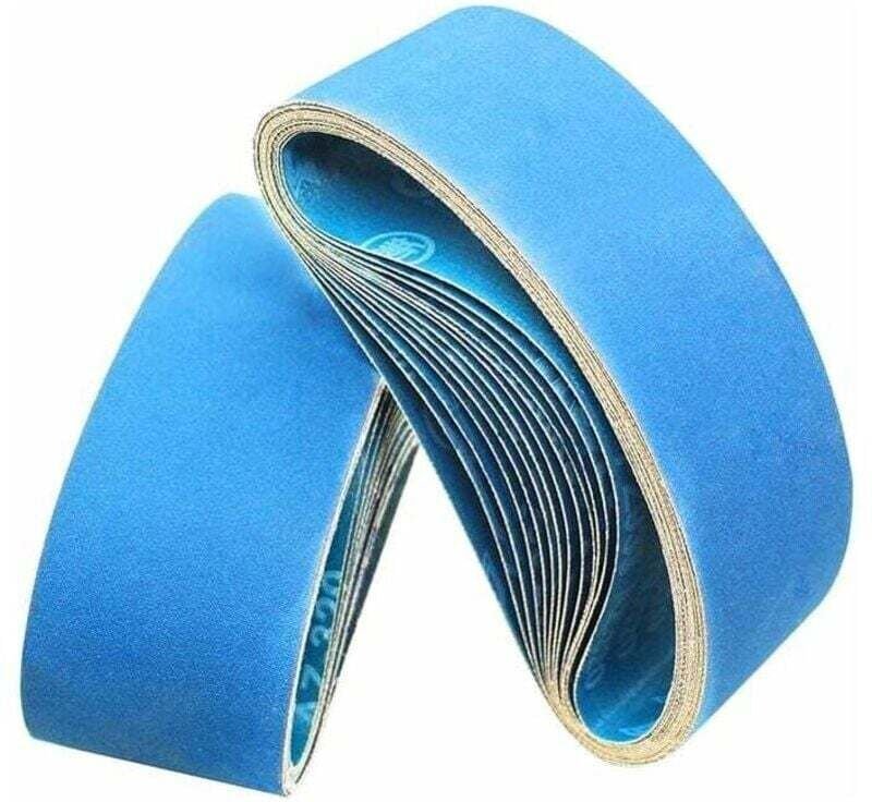 Schleifband 610x100mm, 10 Schleifbänder 80er Körnung zum Schruppen, Entlacken und Polieren Flying Lake