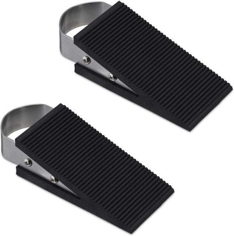 2x rubber door stop wedges