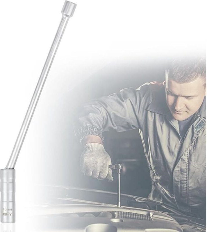 Zündkerzenschlüssel 14mm / 16mm Lang Magnet Universal Flexibel Zündkerzenschlüssel Satz Werkzeuge zum Entfernen von Zünd...