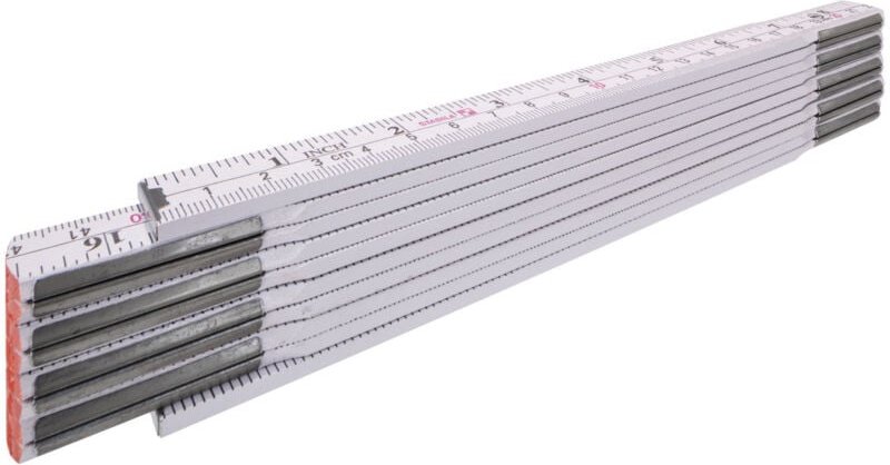 Stabila - Holz-Gliedermaßstab Type 1607, 2 m, weiß, Mischskala (metrisch/imperial) - 01133